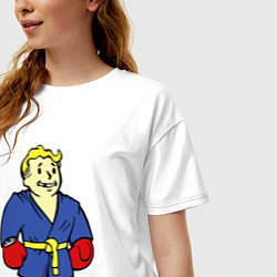 Футболка оверсайз женская Vault boy - boxer, цвет: белый — фото 2