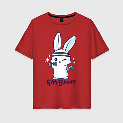 Женская футболка оверсайз Gym bunny