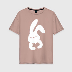 Женская футболка оверсайз Lovely bunny