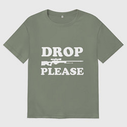 Женская футболка оверсайз Drop AWP Please