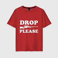 Женская футболка оверсайз Drop AWP Please