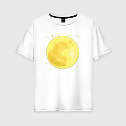Женская футболка оверсайз Луна и звезды