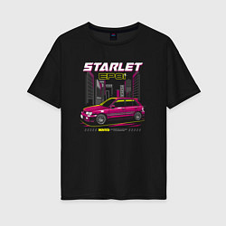 Женская футболка оверсайз Toyota Starlet ep81