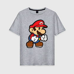 Женская футболка оверсайз Классический Марио