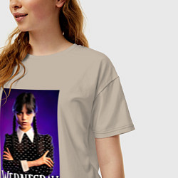 Футболка оверсайз женская Wednesday, цвет: миндальный — фото 2