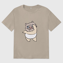 Женская футболка оверсайз Иноске в танце - Клинок, уничтожающий демонов