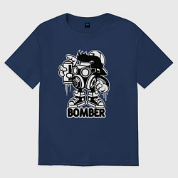 Женская футболка оверсайз Человечек райтер граффити