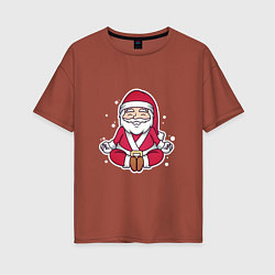 Женская футболка оверсайз Санта релакс
