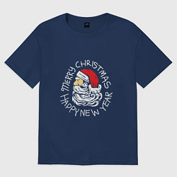 Женская футболка оверсайз Santa new year