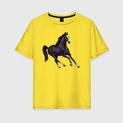 Женская футболка оверсайз Марварская лошадь