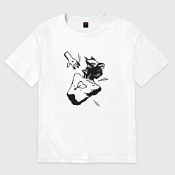 Женская футболка оверсайз Лежащий Дэндзи