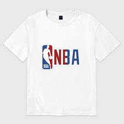 Футболка оверсайз женская NBA - big logo, цвет: белый