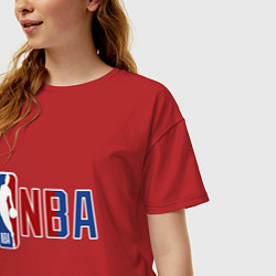 Футболка оверсайз женская NBA - big logo, цвет: красный — фото 2