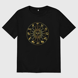 Женская футболка оверсайз Ярило Даждьбог и зодиаки