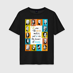 Женская футболка оверсайз Мы создатели музыки