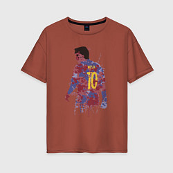 Женская футболка оверсайз Color Messi