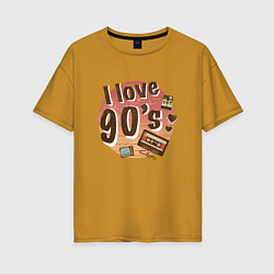 Женская футболка оверсайз I love 90-s