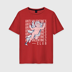 Женская футболка оверсайз Club Anti valentines