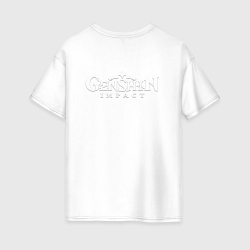 Женская футболка оверсайз Геншин Импакт, любимым / Белый – фото 2