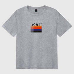 Футболка оверсайз женская Винтажная мода 1984 года, цвет: меланж