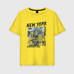 Женская футболка оверсайз New York Нью-Йорк