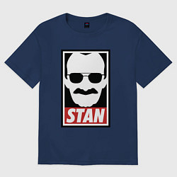 Футболка оверсайз женская Мистер Стэн Ли, цвет: тёмно-синий