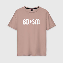 Женская футболка оверсайз BDSM мем