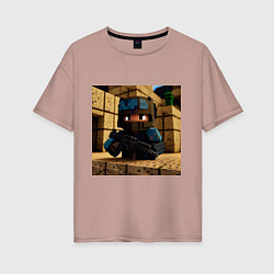 Женская футболка оверсайз Counter Strike в стиле Minecraft