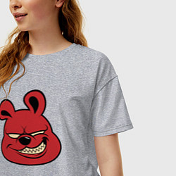 Футболка оверсайз женская Red bear, цвет: меланж — фото 2