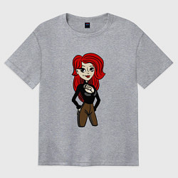 Футболка оверсайз женская Рыжая агентка, цвет: меланж