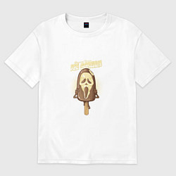 Футболка оверсайз женская Ice scream, цвет: белый