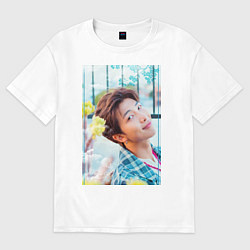 Футболка оверсайз женская Handsome Namjoon, цвет: белый