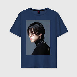 Футболка оверсайз женская Dark side Jimin, цвет: тёмно-синий