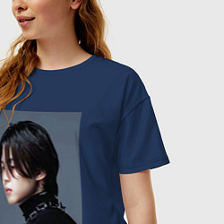 Футболка оверсайз женская Dark side Jimin, цвет: тёмно-синий — фото 2