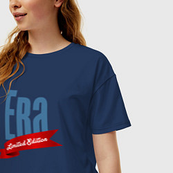Футболка оверсайз женская Ева - limited edition, цвет: тёмно-синий — фото 2