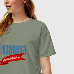 Футболка оверсайз женская Елизавета - limited edition, цвет: авокадо — фото 2