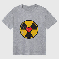 Женская футболка оверсайз Радиация любви
