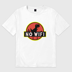 Футболка оверсайз женская No wi-fi, цвет: белый