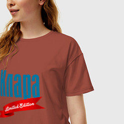 Футболка оверсайз женская Клара - limited edition, цвет: кирпичный — фото 2