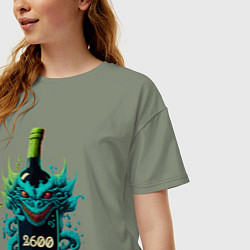 Футболка оверсайз женская Вино за 2600, цвет: авокадо — фото 2