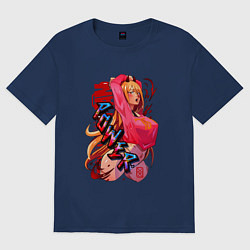 Женская футболка оверсайз Пауэр симпотяжка - Человек бензопила