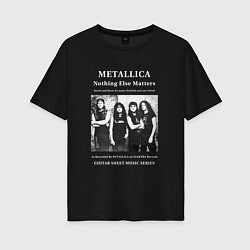 Женская футболка оверсайз Metallica рок группа