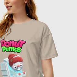 Футболка оверсайз женская Фризи, цвет: миндальный — фото 2