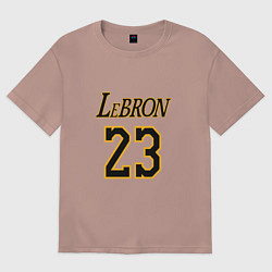 Футболка оверсайз женская Lebron 23, цвет: пыльно-розовый