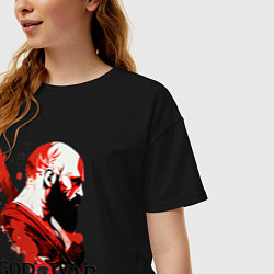 Футболка оверсайз женская Кратос, арт, цвет: черный — фото 2