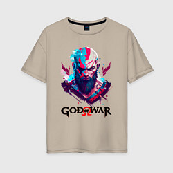 Женская футболка оверсайз God of War, Kratos