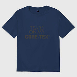 Женская футболка оверсайз Tears on my GORETEX