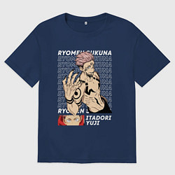 Женская футболка оверсайз Двуликий призрак Магическая битва