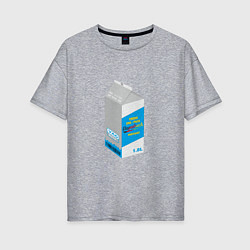 Футболка оверсайз женская Milk one pack vagodroch, цвет: меланж