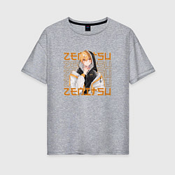 Женская футболка оверсайз Зеницу Агацума уличный стиль